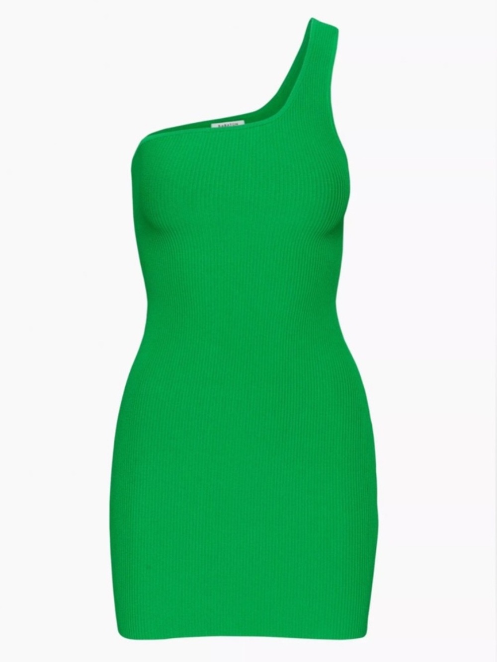 NWOT Aritzia Babaton Sculpt Knit One-Shoulder Dress Green Size‎ Large